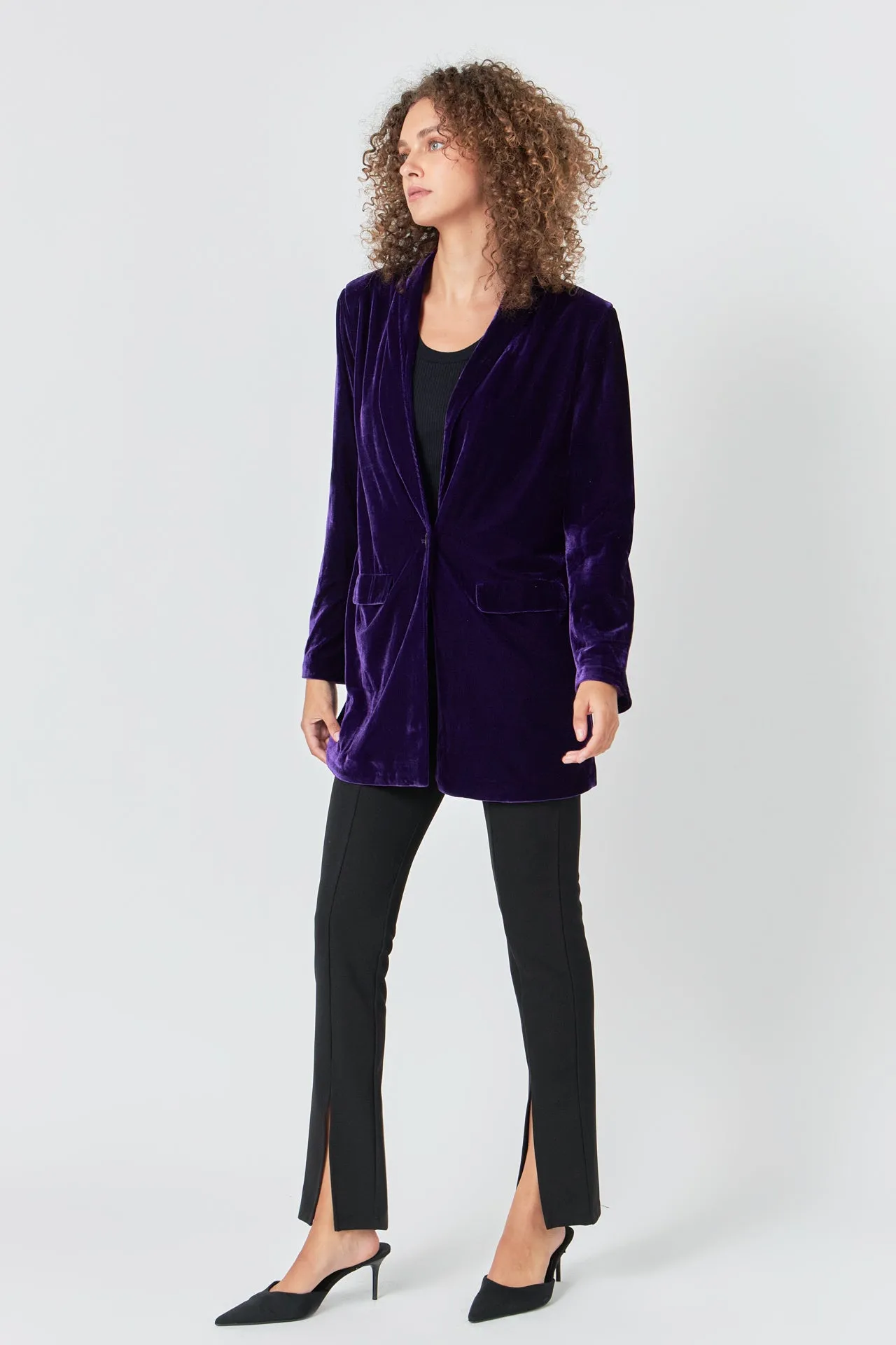 Velvet Loose Fit Blazer