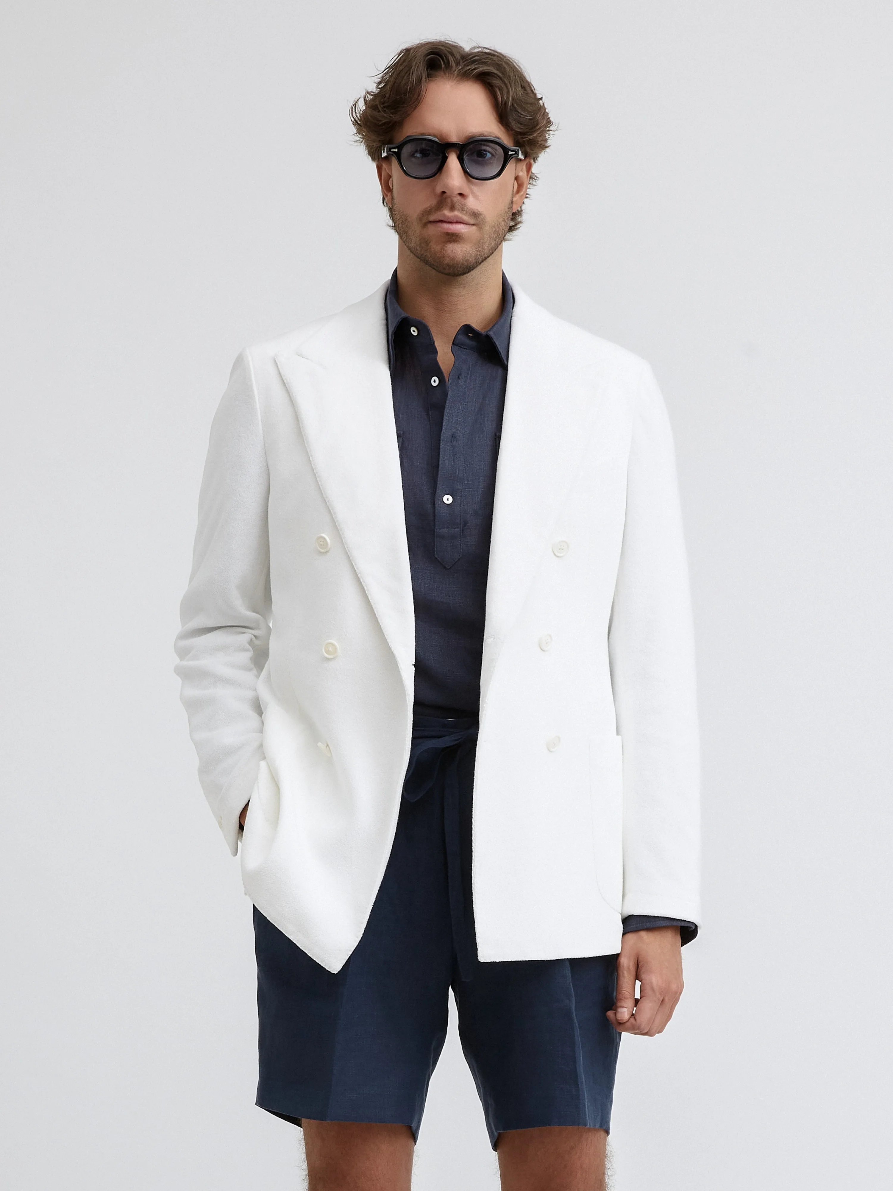 White Terry Towelling Jacket