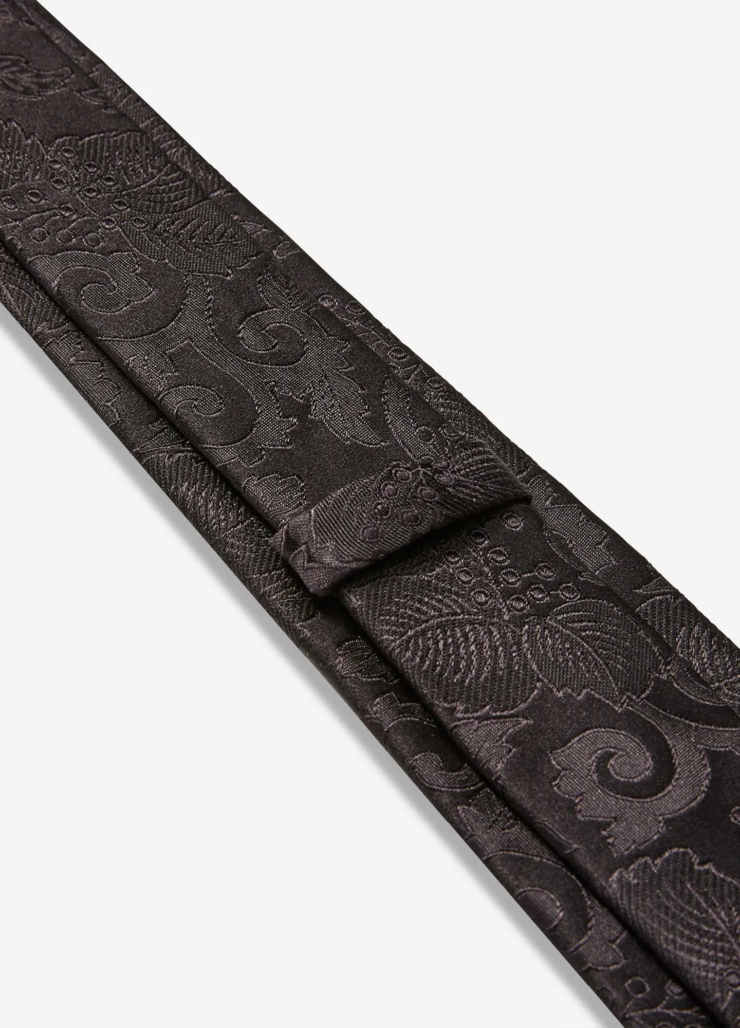 Winter Jacquard Regular Tie Black