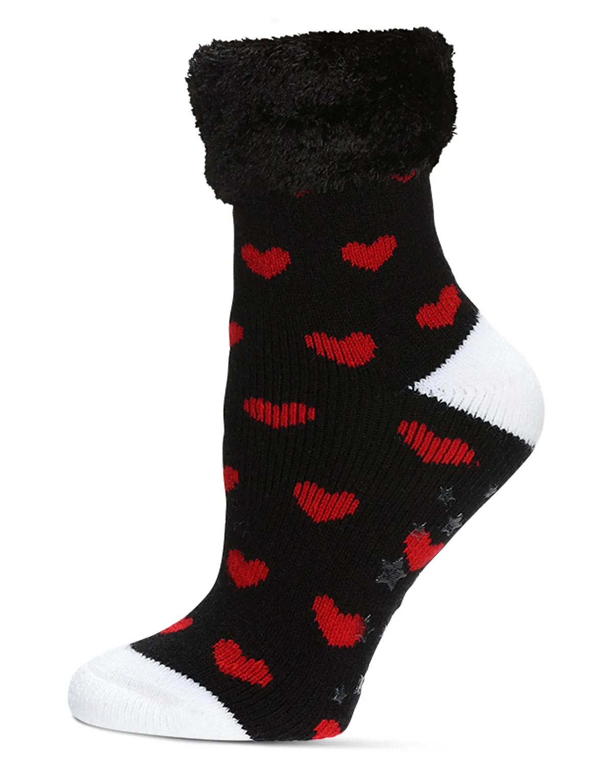 Women's Hearts Plush Cabin Socks