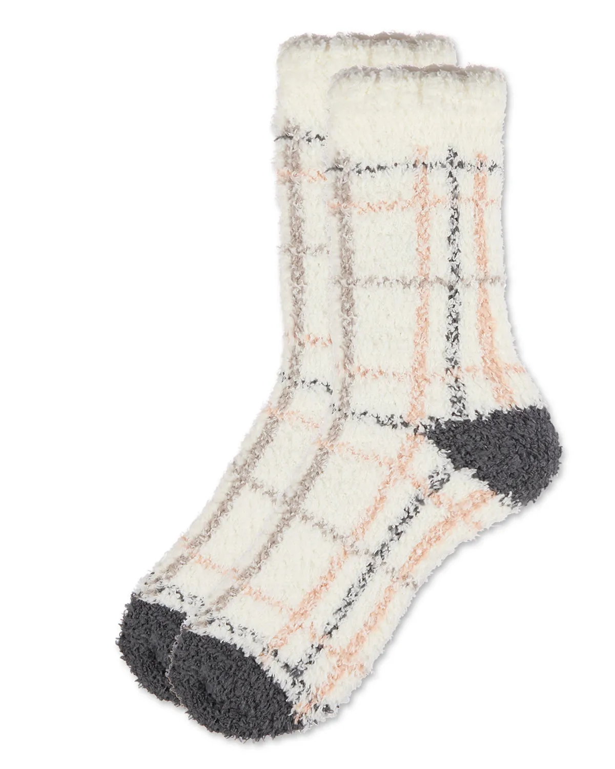 Women's Plaid Marshmallow Cozy Crew Socks