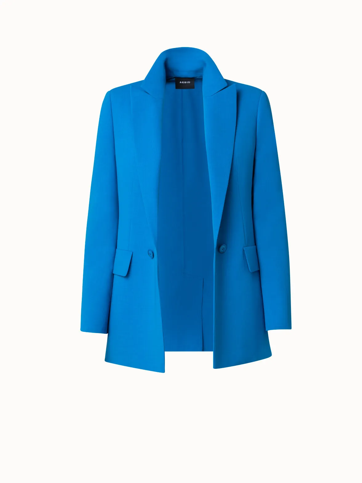 Wool Double-Face Jacket with Faux Double-Breast