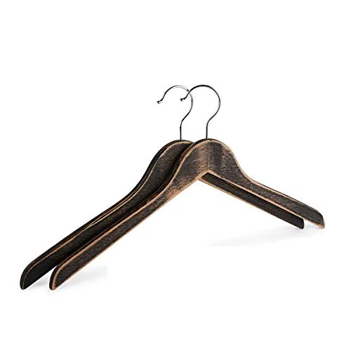 Xyijia Hanger 10Pcs/Lot 44.5Cm Adult Vintage Real Wood Hangers Anti-Skid Wooden Hanger