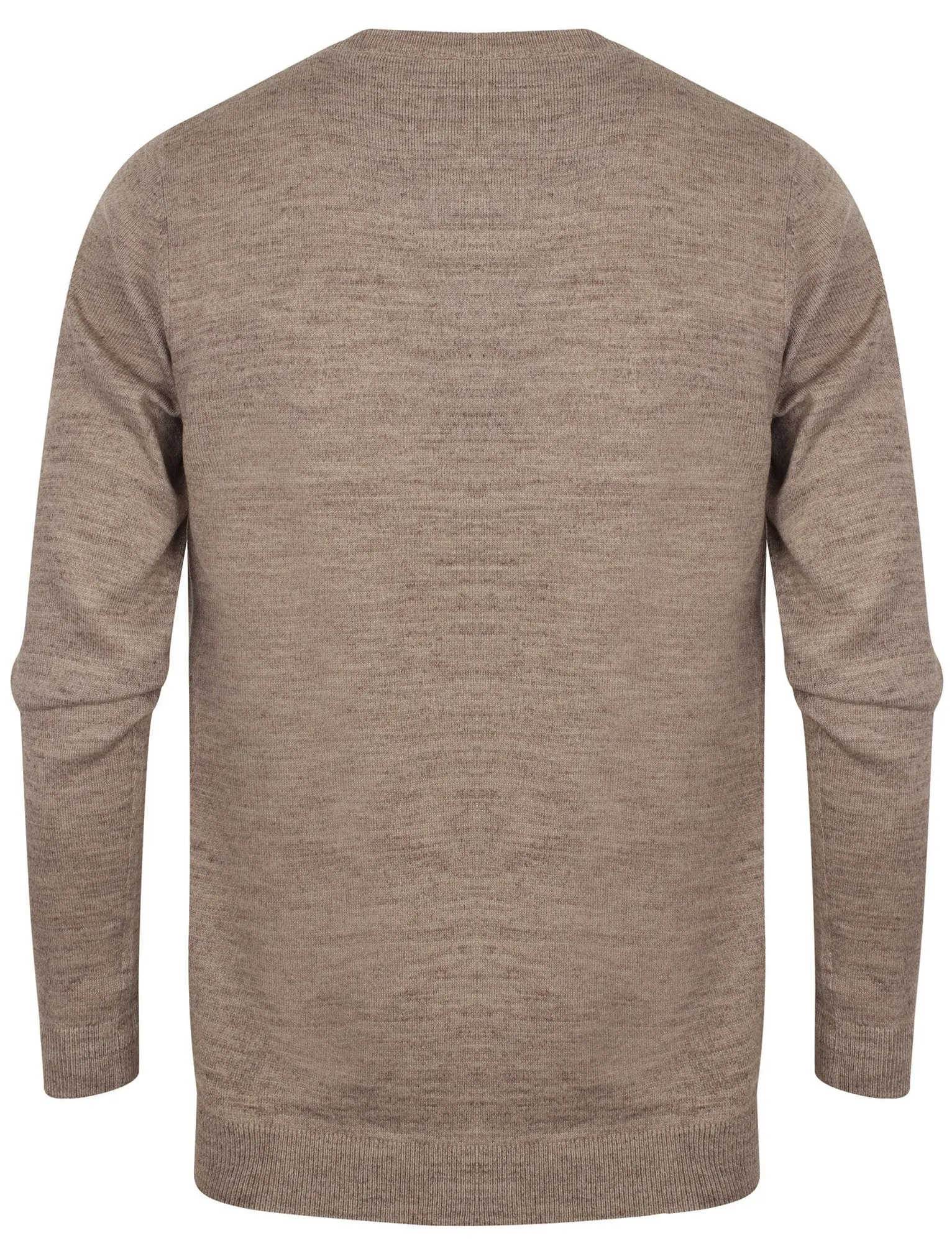 Zouma Wool Blend Crew Neck Jumper In Taupe Marl - Kensington Eastside